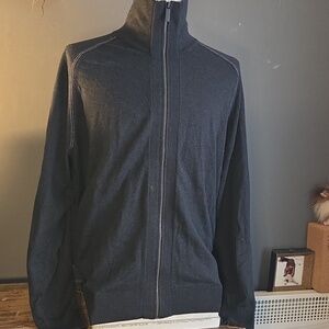 NWT Men's Perry Ellis Zip Up Sweater XL 55% Cotton Light Weight Knit